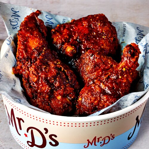 Photo of 4 Piece Nashville-Style Hot Fried Chicken Bucket from Mr. D's Fried Chicken